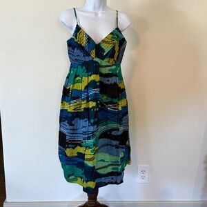 Calvin Klein 100% Cotton Multicolor Babydoll Sun Dress 6
